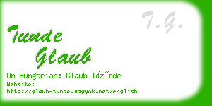 tunde glaub business card